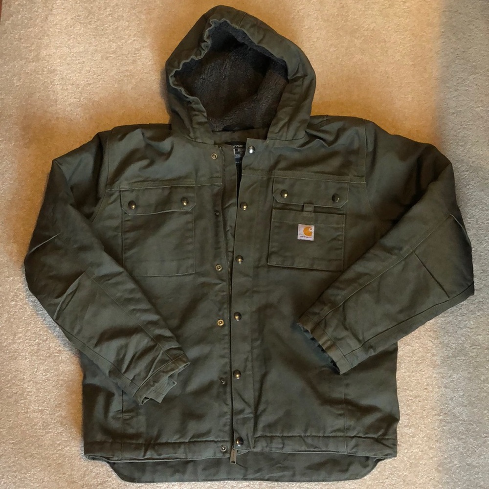 NWOT Carhartt relaxed fit sherpa lined utility jacket